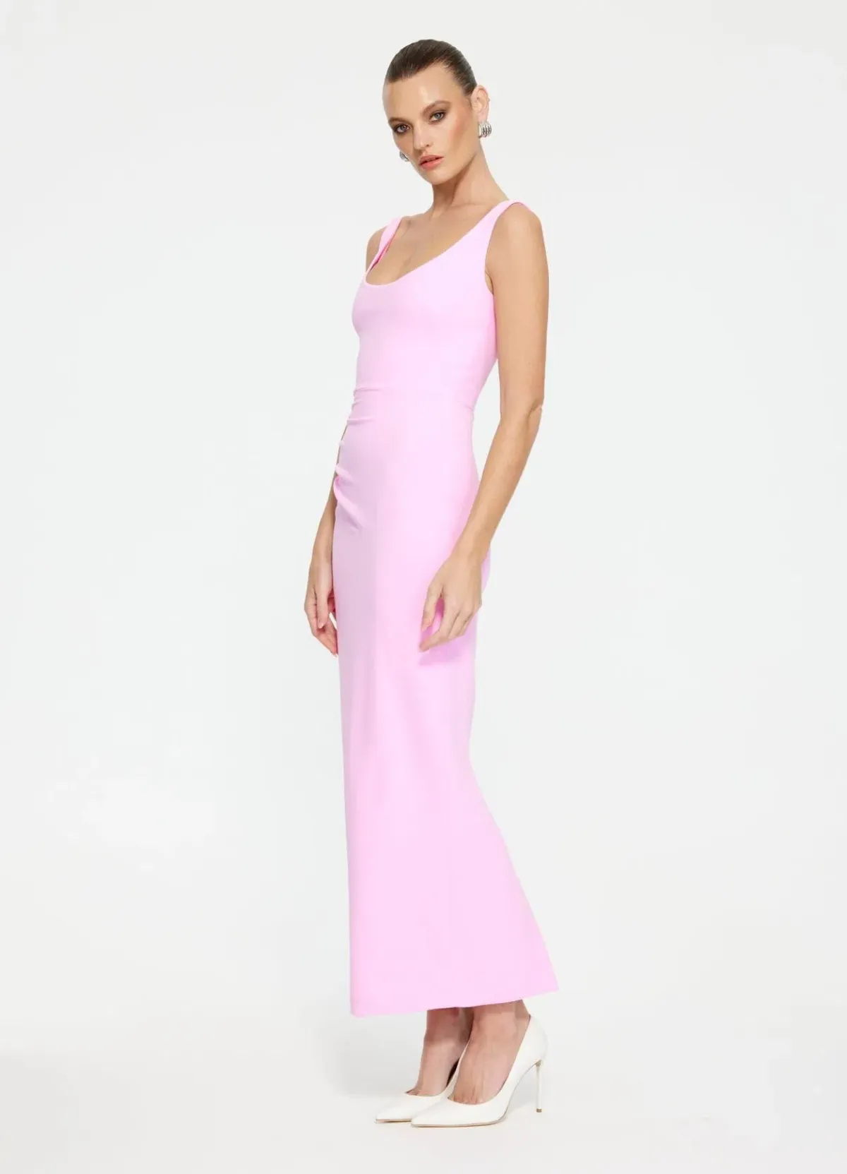 Effie Kats Gabel Midi Dress in Taffy Pink Size M / AU 10 for rent on The Volte - main image