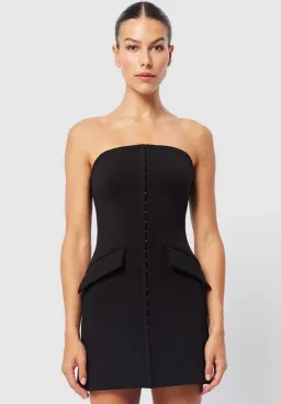 Mossman Linear Mini Dress Black Size 8 for rent on The Volte - image 3