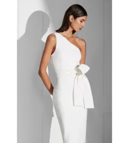 Shona Joy Lucy One Shoulder Midi Dress Ivory Size AU 8 for rent on The Volte - image 4
