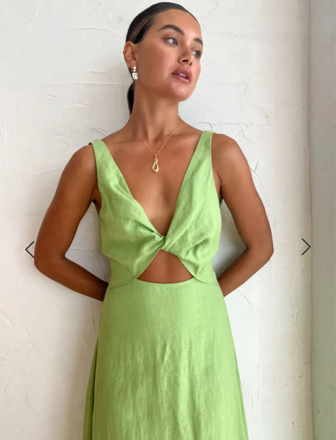 Issy Blue Skies Dress In Apple Size 8 for rent on The Volte - main image