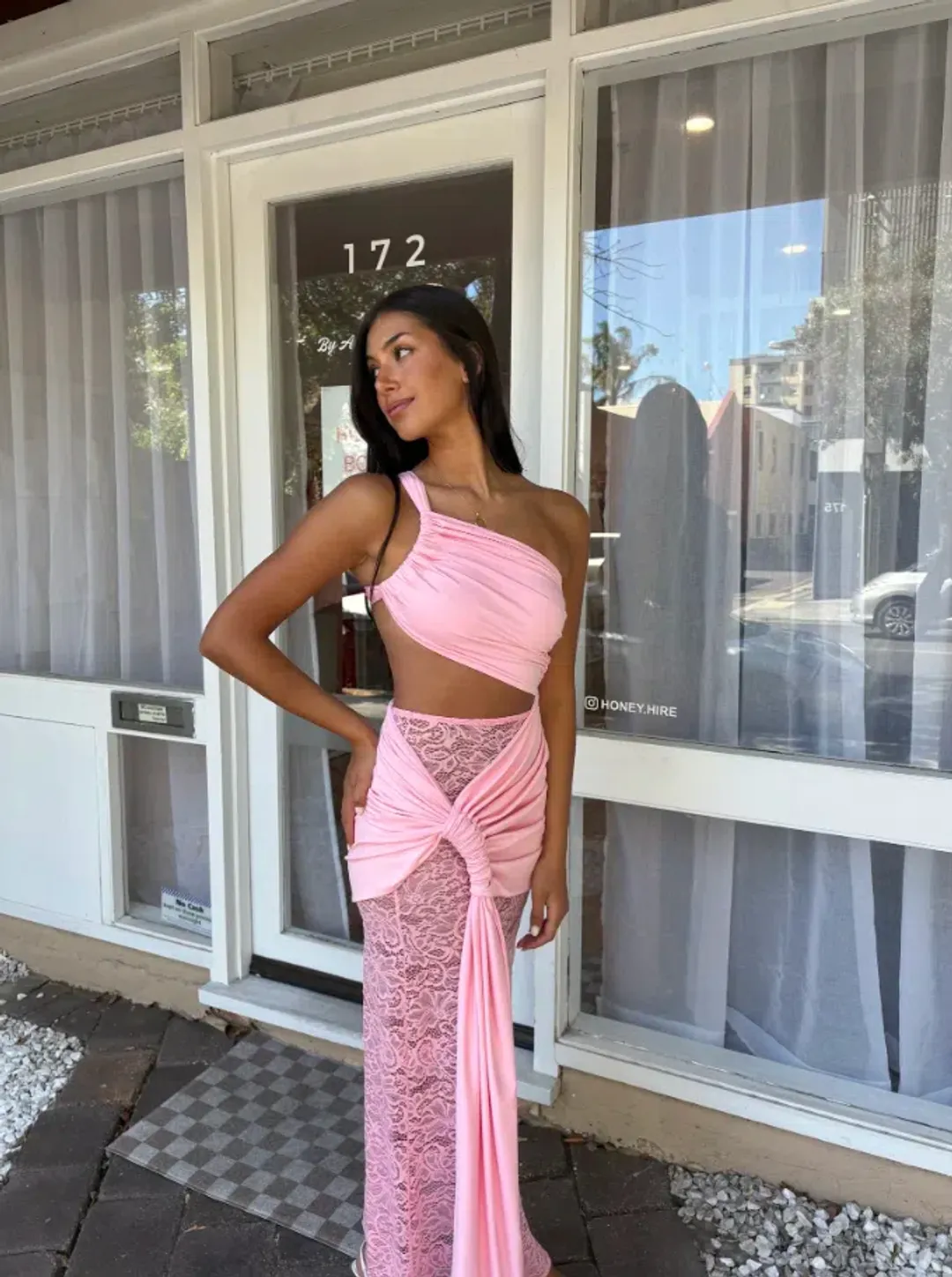 Deconduarte RTW Baby Pink Paradiso Dress Maxi Size AU 10 for rent on The Volte - main image