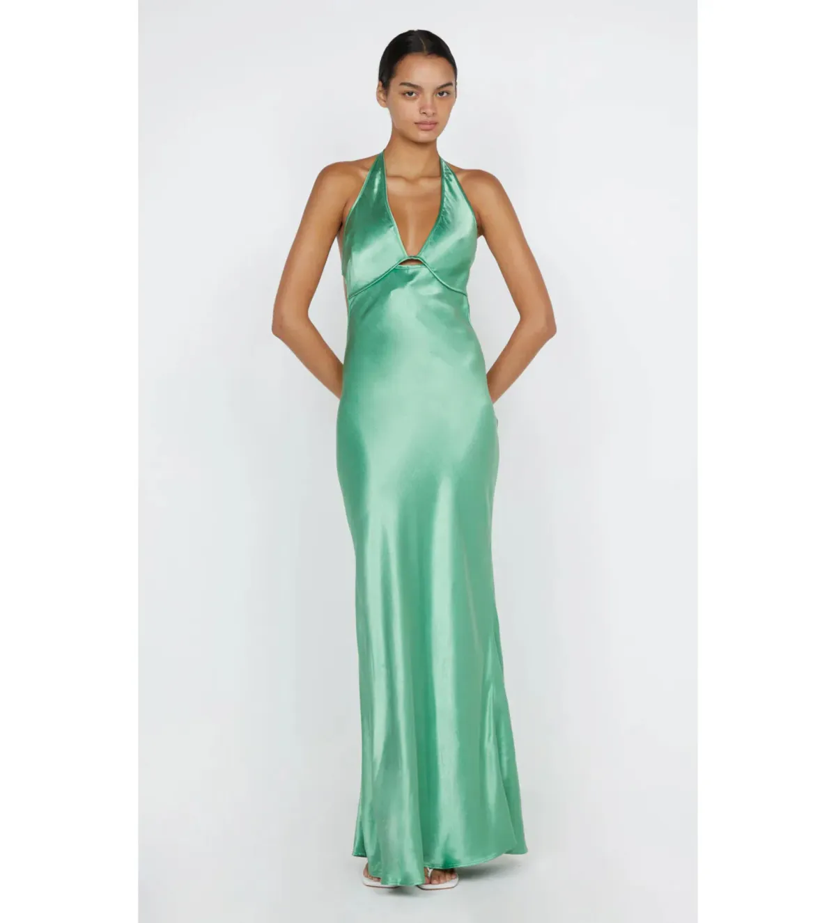 Bec & Bridge Zariah Halter Dress Green Apple Size AU 6 for rent on The Volte - main image