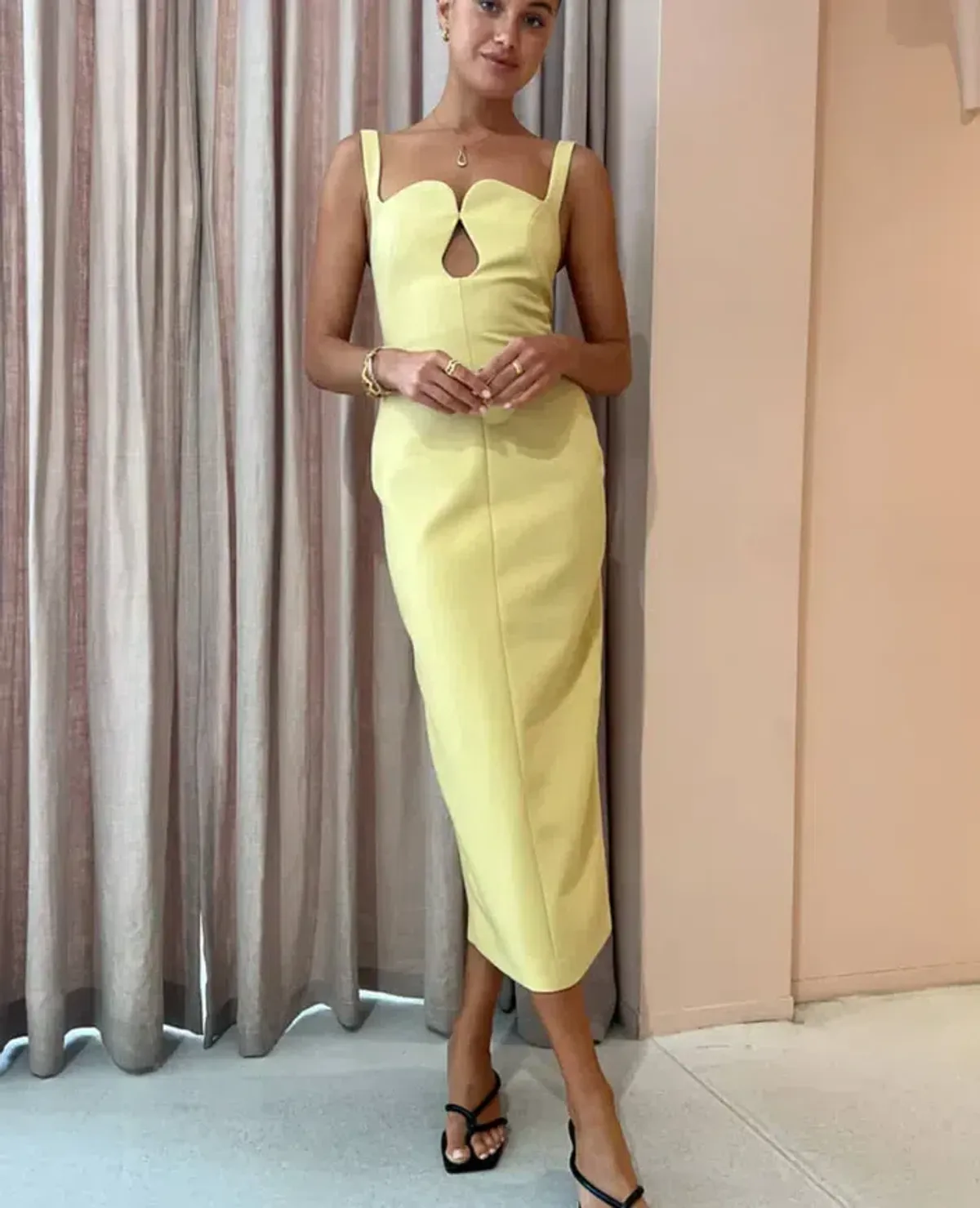 Camilla And Marc Brixton Dress Mustard Yellow Size 8 for rent on The Volte - main image