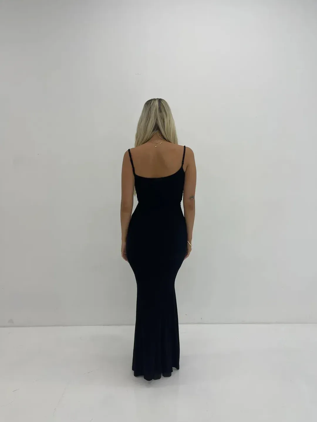Skims Black Lounge Slip Dress Black Size 8 for rent on The Volte - main image