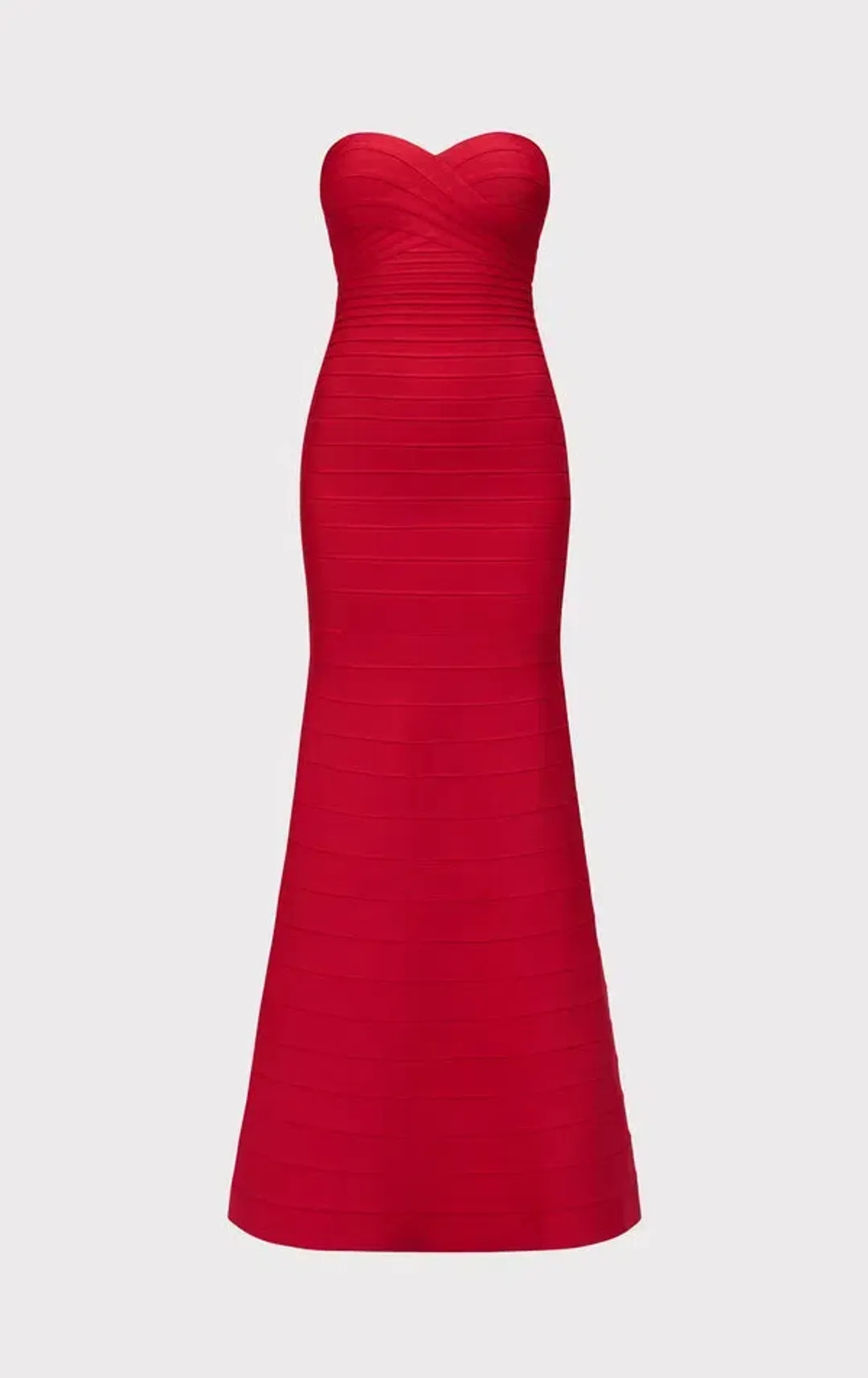 Herve Leger  The Sara Maxi Gown Lisptick Red Size XS / Size AU 6 for rent on The Volte - main image