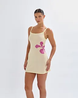 One Mile Mali Knit Dress Pale Yellow Size 8/S for rent on The Volte - image 2