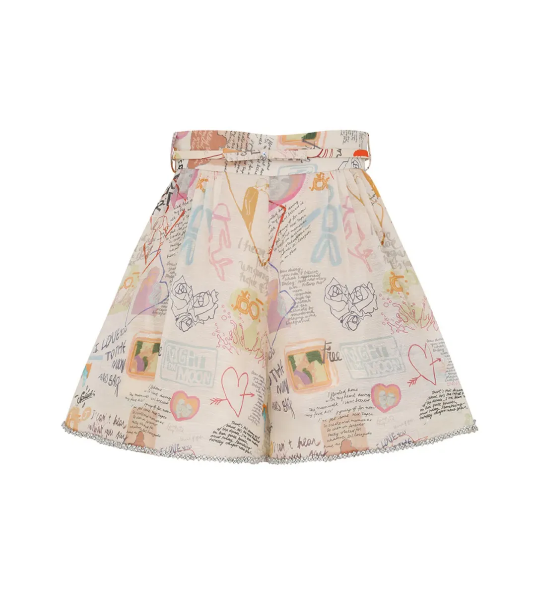 Zimmermann Crush Paneled Bodice and Shorts Set in Dear Diary Print Size 0 / AU 8 for rent on The Volte - main image