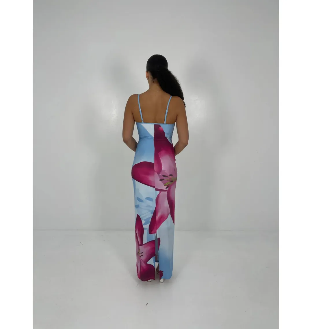 With Harper Lu Sky Lily Slip Maxi Dress Floral Size S / AU 8 for rent on The Volte - main image