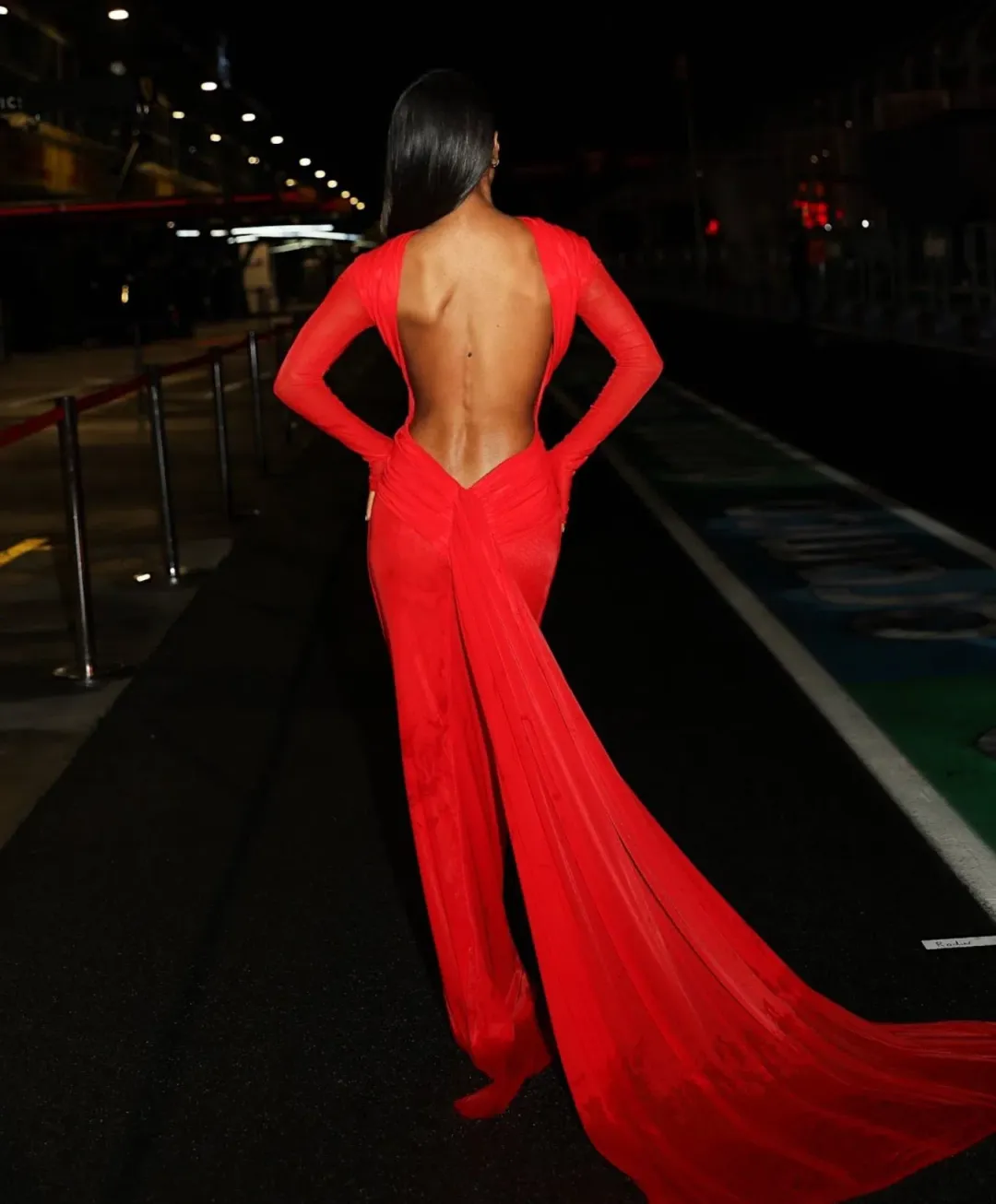 Effie Kats Monaco Gown Red Size 8 for rent on The Volte - main image