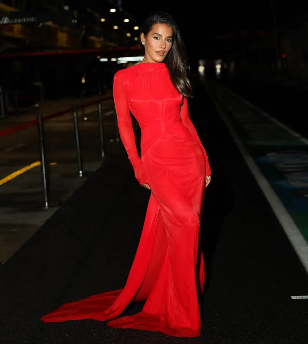 Effie Kats Monaco Gown Red Size 8 for rent on The Volte - main image