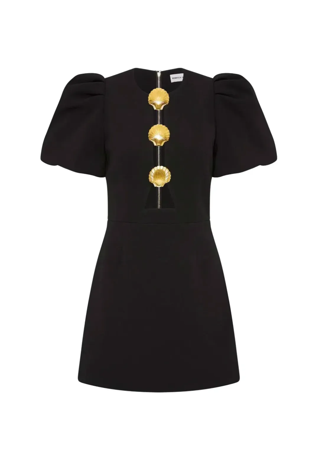Rebecca Vallance Sirene Puff Mini Dress in Black Size AU 18 for rent on The Volte - main image