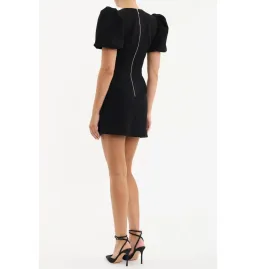 Rebecca Vallance Sirene Puff Mini Dress in Black Size AU 18 for rent on The Volte - image 3