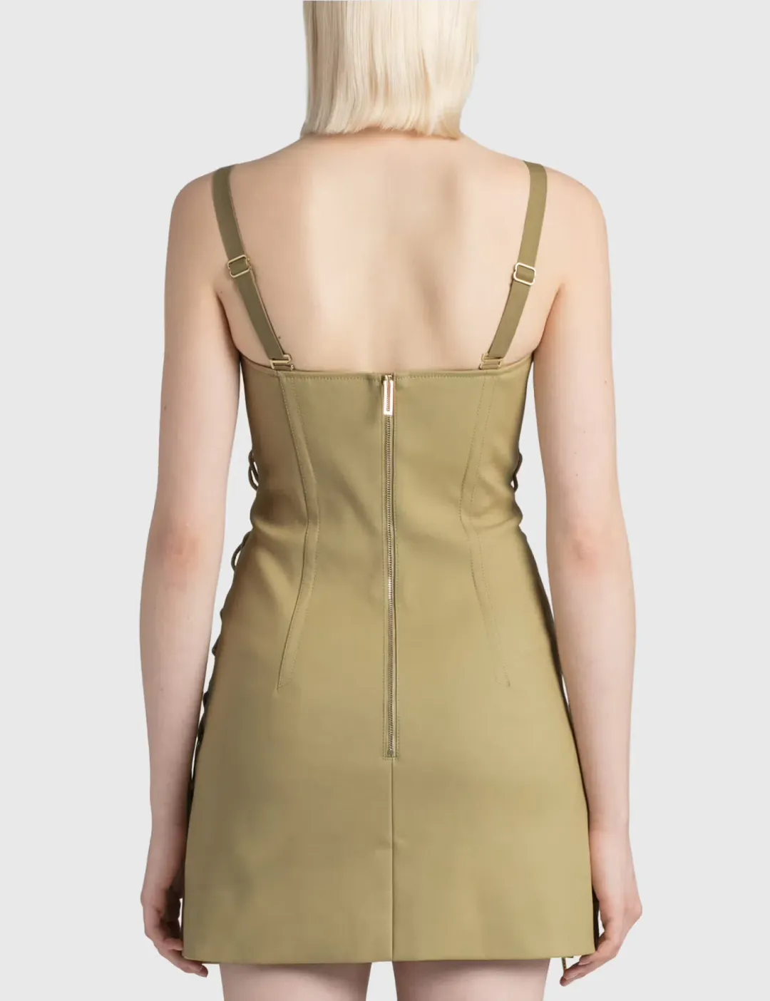 Dion Lee Laced Bonded Mini Dress Brown Size M / Size  AU 10 for rent on The Volte - main image