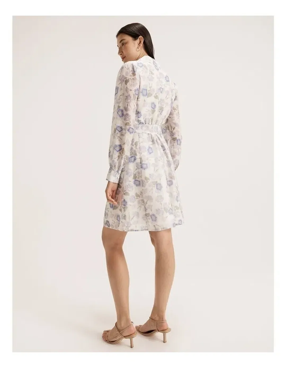 Review Poetic Bloom Mini Dress in Ivory Size 12 for rent on The Volte - main image