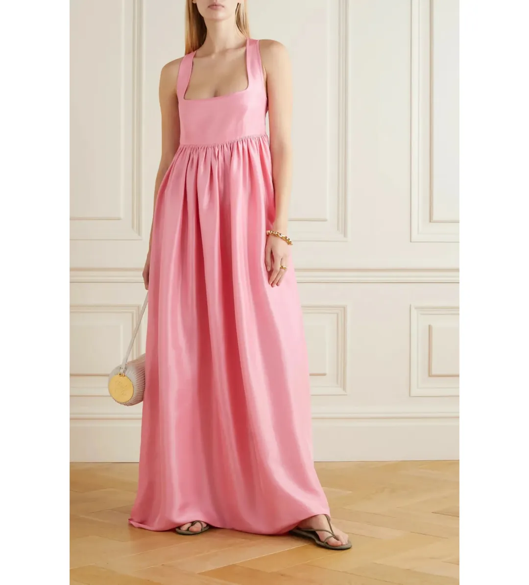 Oroton Strappy Sundress Pink Size 8 for rent on The Volte - main image