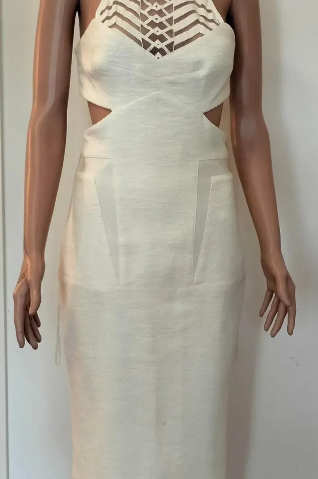 Manning Cartell Siamiese Twins Midi Dress Cream Size 10 for rent on The Volte - main image