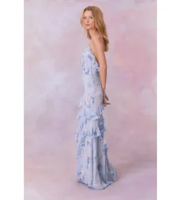 LoveShackFancy Rialto Maxi dress Blue Whisper Size US2/ AU 6 for rent on The Volte - image 2
