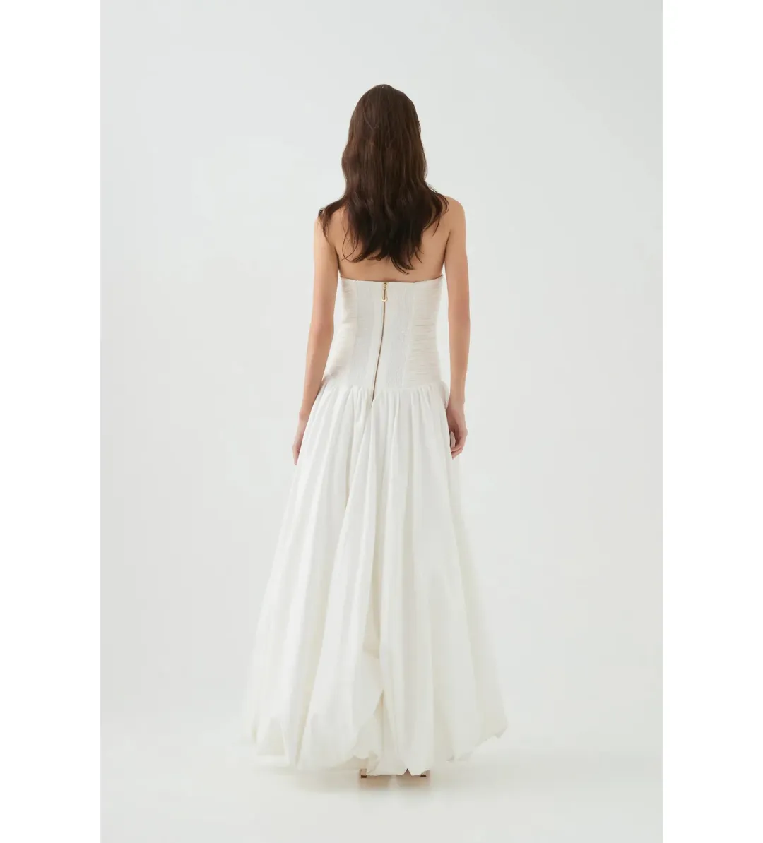 Aje Violette Bubble Hem Maxi Dress in Ivory Size 6 for rent on The Volte - main image