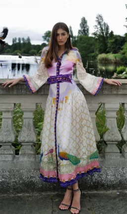 Mackenzie Mode Moonlight Silk Maxi Dress Print Size AU 16 for rent on The Volte - image 3