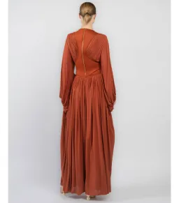Zimmermann Illuminate Batwing Maxi Dress in Rust Size 2 / AU 12 for rent on The Volte - image 4