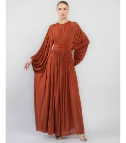 Zimmermann Illuminate Batwing Maxi Dress in Rust Size 2 / AU 12 for rent on The Volte - image 1