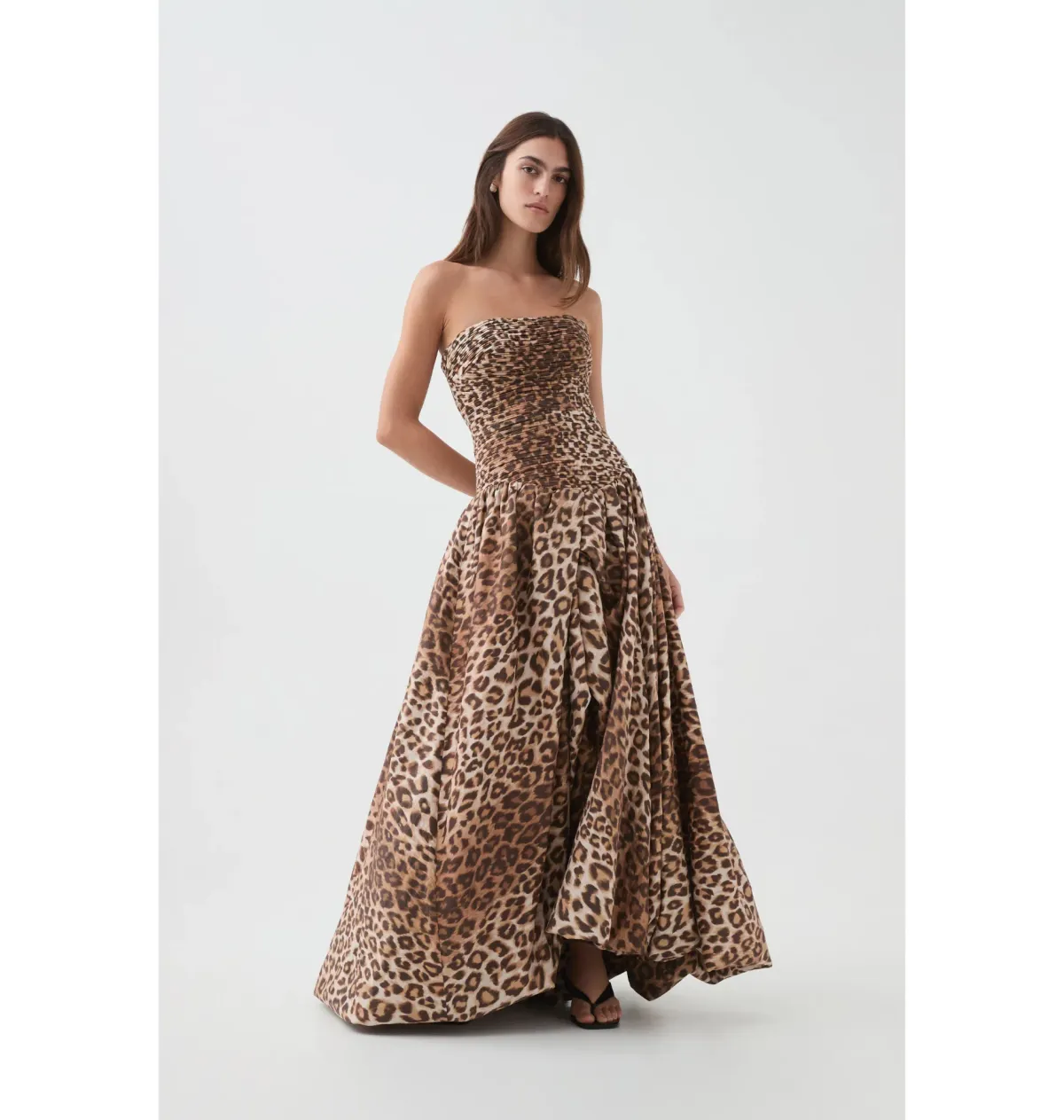 Aje Behold Maxi Dress Leopard Size 14 for rent on The Volte - main image