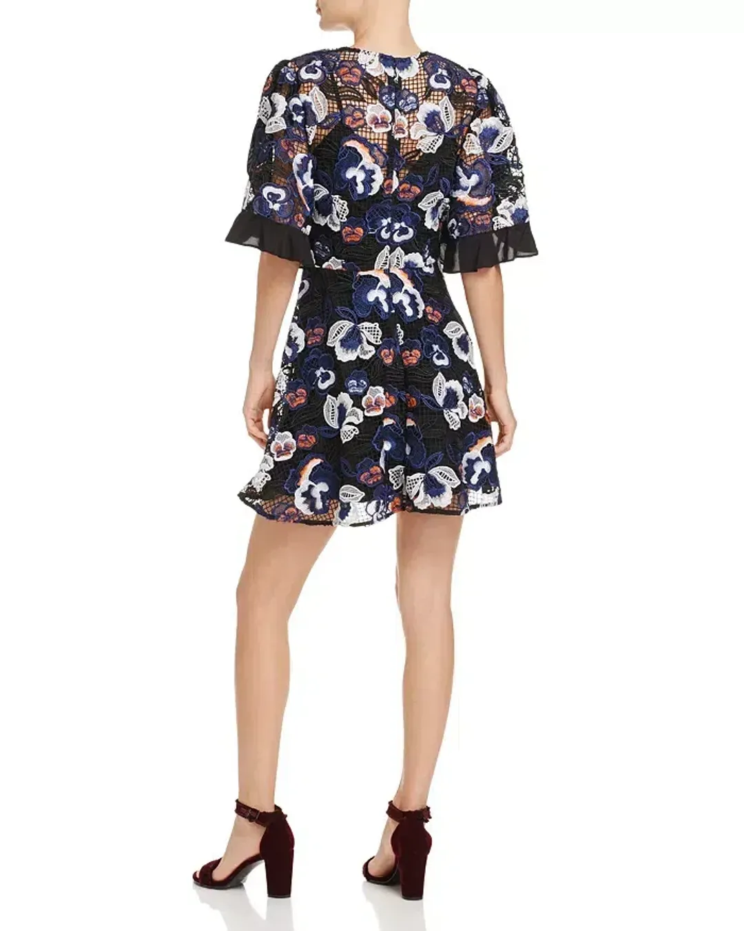 Talulah Estee Multi Lace Mini Dress Print Size 8 for rent on The Volte - main image