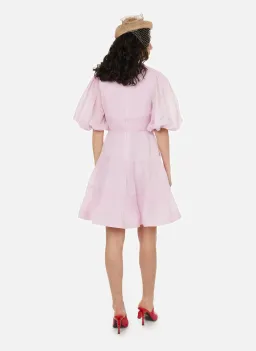 Zimmermann Pleated Mini Dress Pink Size 2 / AU 12 for rent on The Volte - image 2