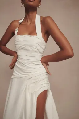 Aje Mika Draped Split Maxi Dress for rent on The Volte - image 2