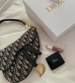 Dior Saddle Blue Oblique Jacquard for rent on The Volte - image 3