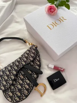 Dior Saddle Blue Oblique Jacquard for rent on The Volte - image 3