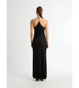 Sheike Ivy Draped Maxi Dress Black Size 10  for rent on The Volte - image 2