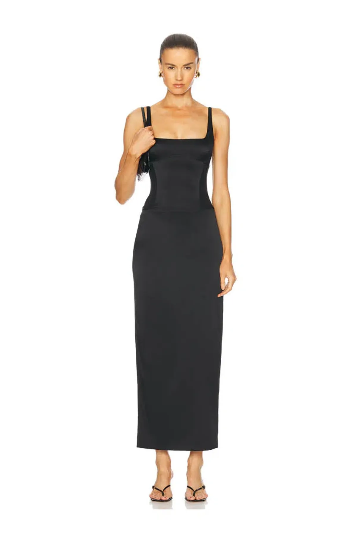 Sir the Label Sonora Evening Midi Dress Black Size 8 for rent on The Volte - main image
