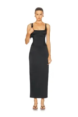 Sir the Label Sonora Evening Midi Dress Black Size 8 for rent on The Volte - image 1