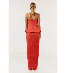 She is OLLÁ Marcelle Maxi Dress Red Size XS/AU 6 for rent on The Volte - image 6