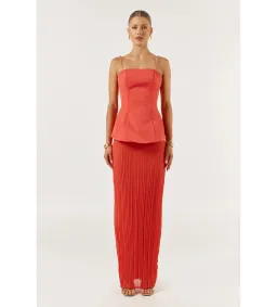 She is OLLÁ Marcelle Maxi Dress Red Size XS/AU 6 for rent on The Volte - image 2