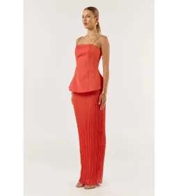 She is OLLÁ Marcelle Maxi Dress Red Size S/AU 8 for rent on The Volte - image 3