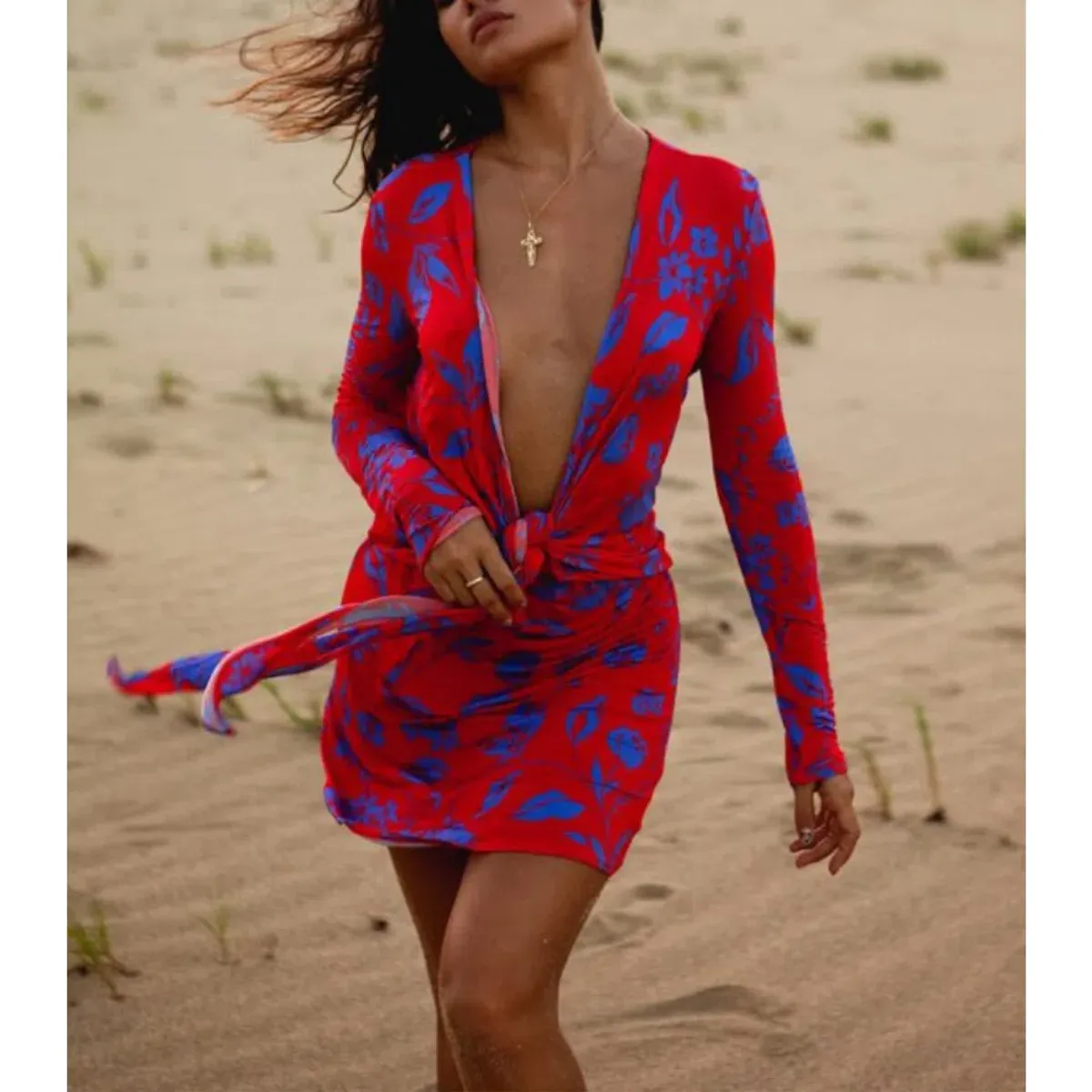 Rat & Boa Dress Petit Talitha Mini Long Sleeve Print Party Event  Size 6  for rent on The Volte - main image