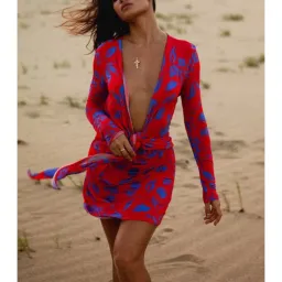 Rat & Boa Dress Petit Talitha Mini Long Sleeve Print Party Event  Size 6  for rent on The Volte - image 1