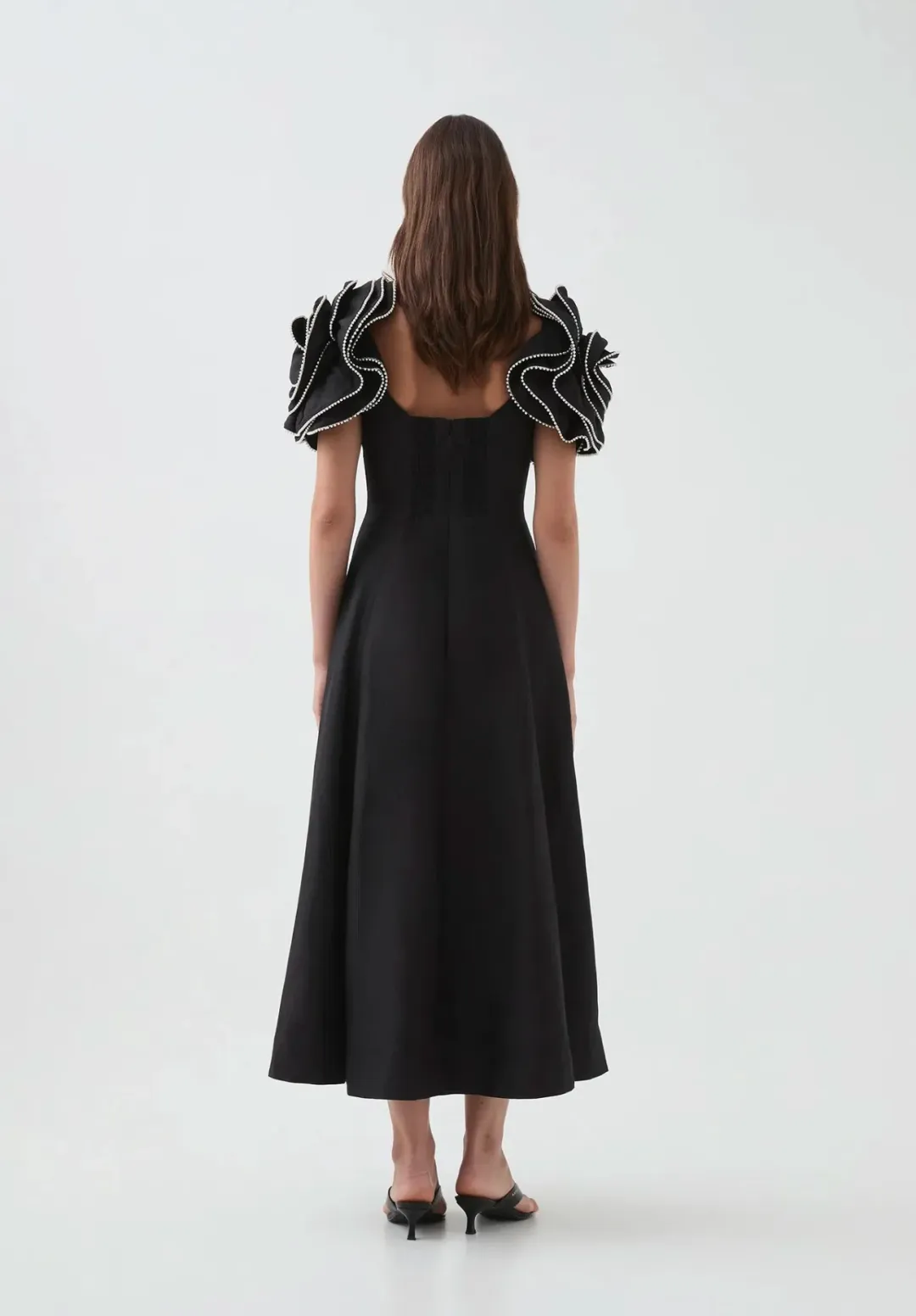 Aje Twyla Midi Dress Black Size AU 16 for rent on The Volte - main image