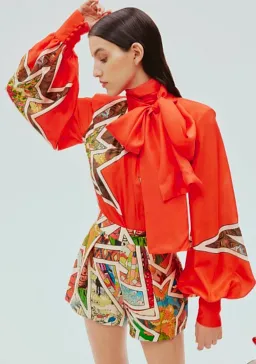 Alemais Ziggy Silk Shirt Size AU 8 for rent on The Volte - image 1