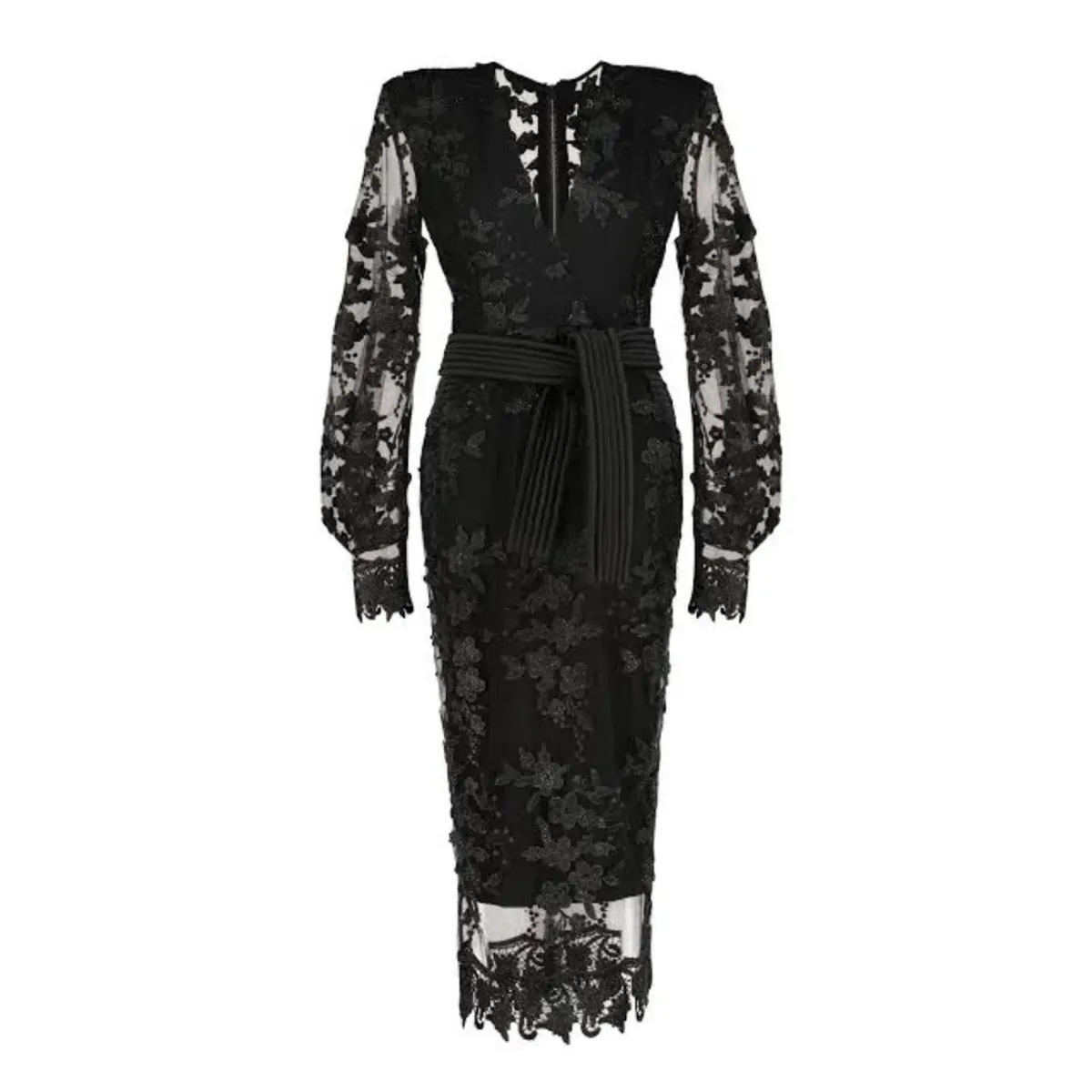 Zhivago The Black Parade Lace Formal Party Midi  Dress  Small S / Size 10 for rent on The Volte - main image