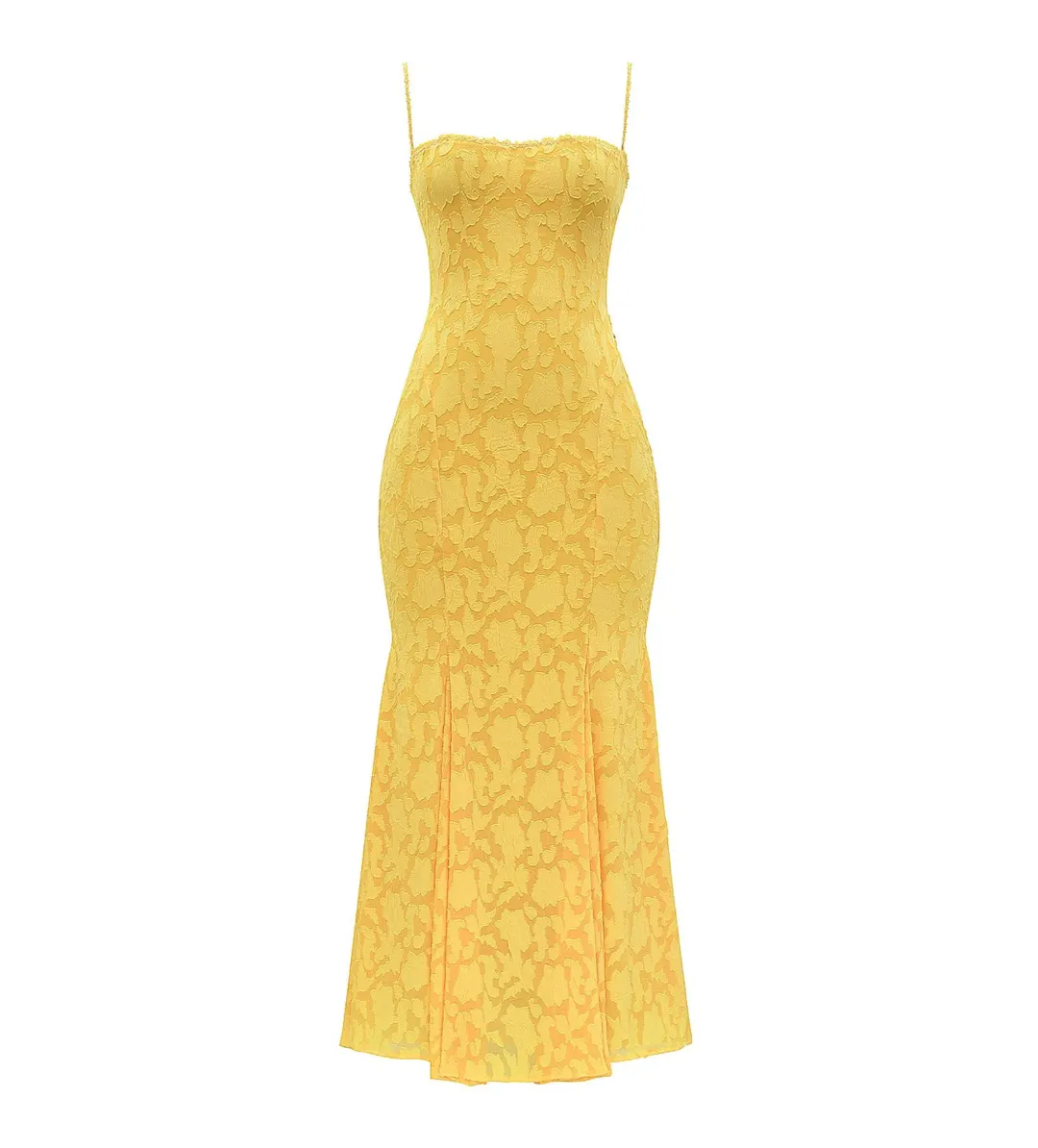 House of CB Joan Lace Up Back Maxi Dress Apricot Size XS/AU 6 for rent on The Volte - main image