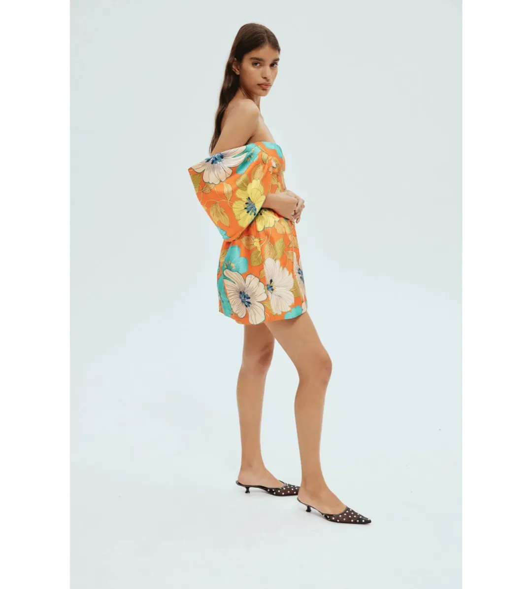 Alemais Piato Sculpt Mini Dress Floral  Size 6 for rent on The Volte - main image