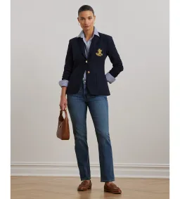 Polo Ralph Lauren Navy Knit Cotton Blazer Size US 12 / AU 16 for rent on The Volte - image 2