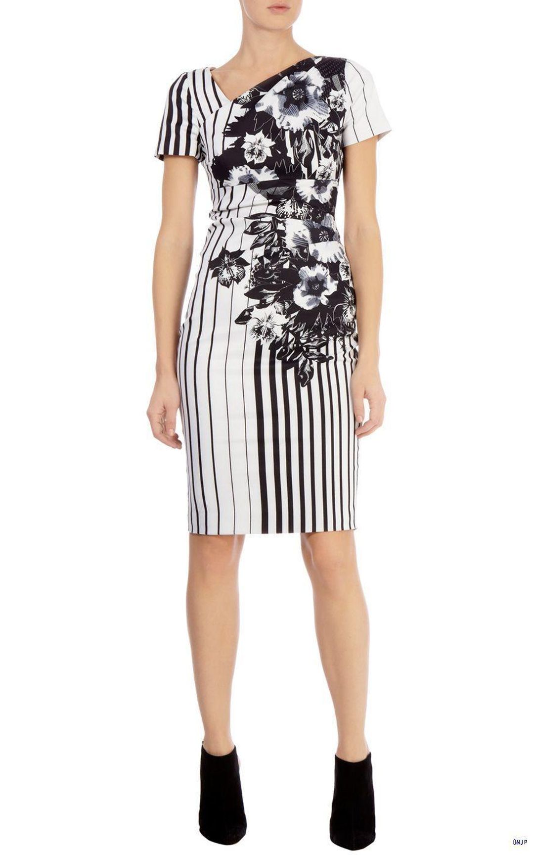 Karen Millen Short Sleeved Midi Dress Print Size 6 for rent on The Volte - main image
