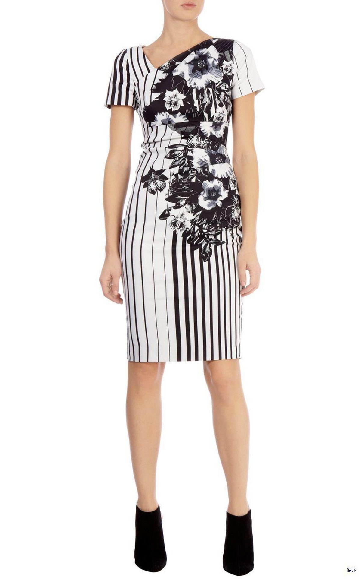 Karen Millen Short Sleeved Midi Dress Print Size 6 for rent on The Volte - main image