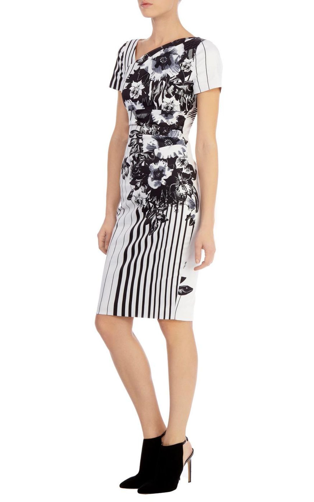 Karen Millen Short Sleeved Midi Dress Print Size 6 for rent on The Volte - main image