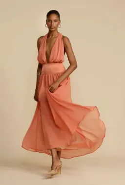 Arcina Ori Serena Maxi Dress Coral Size S / AU 8 for rent on The Volte - image 1