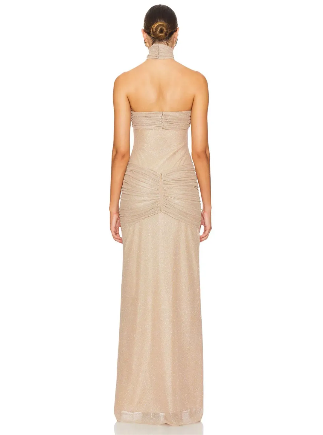 Mirror Palais Starlite Glitter Mesh Dress Diamond Sand Size XS / AU 6 for rent on The Volte - main image